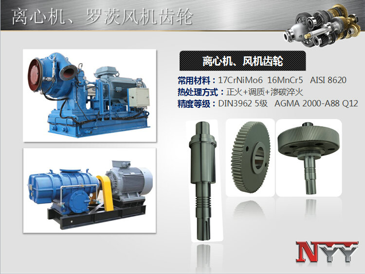 離心機、風機齒輪